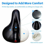 bicycle saddle, comfortable bicycle saddle, high-quality bike parts, granular surface saddle, hollow-out design saddle, high elasticity support saddle