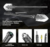multifunctional entrenching shovel, axe set, outdoor camping, folding shovel, vehicle mounted tool, emergency kit, Australian outback, hiking tool, digging axe, bushcraft gear - Black - Size 5SD14-26JD