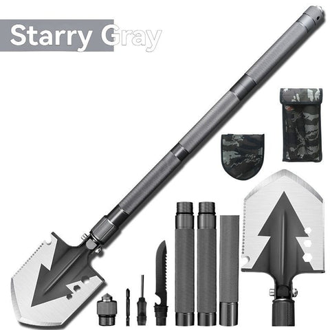 multifunctional military shovel, outdoor folding shovel, survival gear, heavy-duty spade, camping tool, hiking shovel, Australian outdoor gear, detachable shovel, emergency tool - Gray - Size 96CM In Australia - Darrahopens