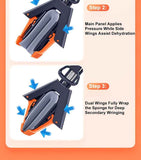 Black self-wringing sponge mop, Australian household mop, floor cleaning tool, comfortable mop, durable sponge mop, spill cleaning, timber floor mop