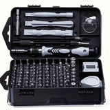 Black precision screwdriver set, drill bit set, DIY tools, professional tools, high-quality tools, electronics repair kit, compact tool set, durable screwdriver bits