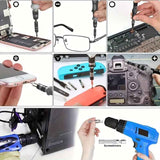Black precision screwdriver set, drill bit set, DIY tools, professional tools, high-quality tools, electronics repair kit, compact tool set, durable screwdriver bits