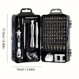 Black precision screwdriver set, drill bit set, DIY tools, professional tools, high-quality tools, electronics repair kit, compact tool set, durable screwdriver bits