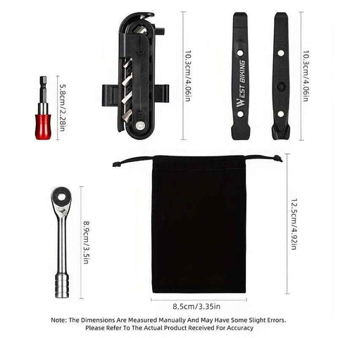Black Silver multi functional tool set, ratchet wrench, magnetic connect rod, bidirectional ratchet, tire pry bar, quick release extension rod, tool bits, Australian DIY, car repair tool kit, mechanic set