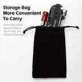 Black Silver multi functional tool set, ratchet wrench, magnetic connect rod, bidirectional ratchet, tire pry bar, quick release extension rod, tool bits, Australian DIY, car repair tool kit, mechanic set
