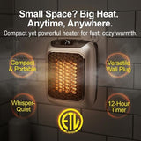 Wall-Mounted Heater Mini Electric Heater Office Heater Home Heater Fast Heating - Gray - Size Australian standard