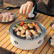 portable barbecue set, charcoal grill, tea boiling set, outdoor picnic, camping barbecue, indoor grill, Aussie camping, picnic Australia, dual function grill - White - Size set In Australia - Darrahopens