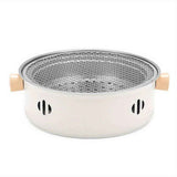 portable barbecue set, charcoal grill, tea boiling set, outdoor picnic, camping barbecue, indoor grill, Aussie camping, picnic Australia, dual function grill - White - Size set In Australia - Darrahopens