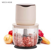 wireless meat grinder, USB charging meat grinder, 600ml food processor, multifunctional kitchen appliance, mincer, juicer, ice crusher, cordless blender, home electric food processor, Australian kitchen tool - Beige - Size 600ml In Australia - Darrahopens
