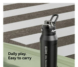 Black insulated water bottle, sports bottle 1000ml, 316 stainless steel bottle, one-click water bottle, gym water bottle Australia, BPA-free bottle, vacuum insulated, leak-proof water bottle