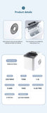 mini ice maker, household ice maker, portable ice maker, desktop ice maker, automatic ice maker, smart ice maker, bullet ice maker, dormitory ice maker, Australia, summer, small appliance, countertop ice machine - Silver - Size Australian Standard