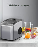 mini ice maker, household ice maker, portable ice maker, desktop ice maker, automatic ice maker, smart ice maker, bullet ice maker, dormitory ice maker, Australia, summer, small appliance, countertop ice machine - Silver - Size Australian Standard