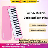 32-key melodica, student melodica, children melodica, beginner musical instrument, classroom instrument, melodica with blow-tube, melodica with mouthpiece, kids keyboard harmonica, school music supply, melodica for kids Australia - Green - Size 32