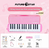 32-key melodica, student melodica, children melodica, beginner musical instrument, classroom instrument, melodica with blow-tube, melodica with mouthpiece, kids keyboard harmonica, school music supply, melodica for kids Australia - Red - Size 32