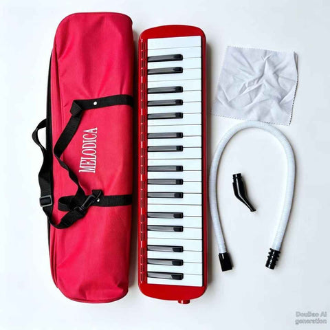 32-key melodica, 37-key melodica, student melodica, beginner melodica, musical instrument, music education, portable instrument, Australian students, classroom music - Red - Size 37 In Australia - Darrahopens