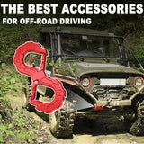 red heavy-duty S-shaped trailer tow hook, G80 steel, 14968.55 kg load capacity, off-road rescue, truck towing, SUV tow hook, vehicle recovery, self-locking tongue - Black - Size S In Australia - Darrahopens