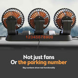 3-Head Car Circulating Fan with Multi-Directional Airflow