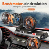 3-Head Car Circulating Fan with Multi-Directional Airflow