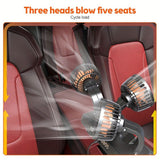 3-Head Car Circulating Fan with Multi-Directional Airflow