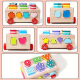 color wooden shape sorting toy, educational toy Australia, kids wooden toy, shape recognition, colour recognition, early childhood development, toddler puzzle, toy with wheels, Australian toy, wooden learning toy
