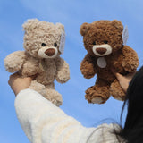 teddy bear, plush doll, soft toy, cuddly bear, boys birthday gift, claw machine prize, flower shop bear, huggable toy, beige teddy, brown teddy, stuffed animal, Australian toy - Dark Brown - Size 25CM