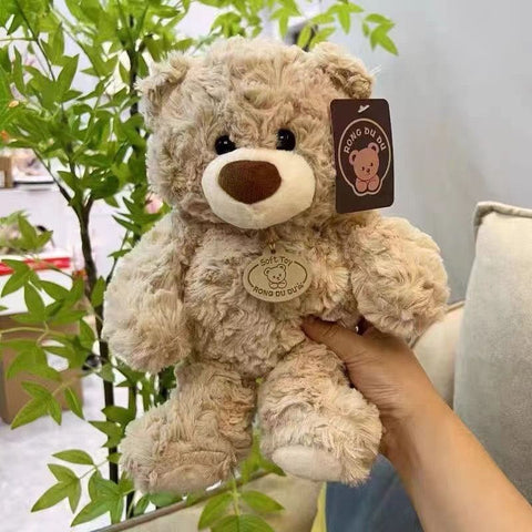 teddy bear, plush doll, soft toy, cuddly bear, boys birthday gift, claw machine prize, flower shop bear, huggable toy, beige teddy, brown teddy, stuffed animal, Australian toy - Light Brown - Size 20CM