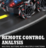 2.4G remote control car, electric stunt car, drifting car, spray function, kids toy car, double-sided stunt car, watch remote control, outdoor RC toy, rechargeable toy car - Black and orange - Size Dual-control