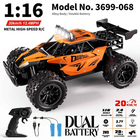 1:16 metal RC car, high-speed drifting, off-road racing car, boys toy car, 2.4GHz remote control, outdoor play toy, drift car, remote control car for kids, Australian toy - Orange - Size variable speed In Australia - Darrahopens
