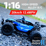 1:16 metal RC car, high-speed drifting, off-road racing car, boys toy car, 2.4GHz remote control, outdoor play toy, drift car, remote control car for kids, Australian toy - Turquoise - Size variable speed