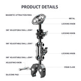 Black Silver magnetic car phone mount, car phone holder, phone mount for car, magnetic phone mount, Australian car accessories, hands-free driving, GPS phone mount, car dashboard mount