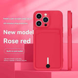 iPhone card holder case, built-in wallet phone case, midnight black phone case, drop protection case, iPhone wallet case Australia, Rubik's cube design case - Red - Size iPhone 15 In Australia - Darrahopens