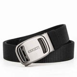 men's belt, outdoor sports belt, canvas belt, alloy automatic buckle, men's accessory, Australian belt, automatic belt men, casual belt, durable belt, travel belt - Black - Size 130cm-51.1in In Australia - Darrahopens