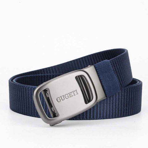 men's belt, outdoor sports belt, canvas belt, alloy automatic buckle, men's accessory, Australian belt, automatic belt men, casual belt, durable belt, travel belt - Blue - Size 120cm-47.2in In Australia - Darrahopens