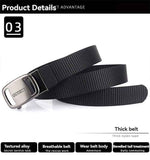 men's belt, outdoor sports belt, canvas belt, alloy automatic buckle, men's accessory, Australian belt, automatic belt men, casual belt, durable belt, travel belt - Brown - Size 150cm-59in In Australia - Darrahopens