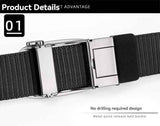 men's belt, outdoor sports belt, canvas belt, alloy automatic buckle, men's accessory, Australian belt, automatic belt men, casual belt, durable belt, travel belt - Khaki - Size 150cm-59in In Australia - Darrahopens
