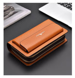 men's handheld wallet, multi-compartment wallet, card holder wallet, large capacity wallet, Australian men's accessories - Dark Brown - Size M