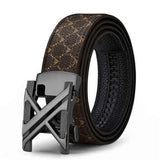 men's belt, genuine leather belt, alloy buckle belt, all-matching belt, premium men's accessories, Australian men's fashion, casual belt, formal belt, leather accessories - Golden Coffee - Size 130cm-51.1in In Australia - Darrahopens
