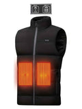Men'S Heated Vest Electric Heating Gilet Winter Vest Smart Temperature Control - Black - Size 6XL In Australia - Darrahopens