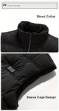 Men'S Heated Vest Electric Heating Gilet Winter Vest Smart Temperature Control - Black - Size L