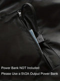 Men'S Heated Vest Electric Heating Gilet Winter Vest Smart Temperature Control - Black - Size L