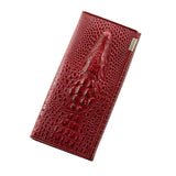 women's wallet, alligator print wallet, genuine leather wallet, long wallet, large capacity wallet, designer wallet, Australian women's fashion, leather accessories, luxury wallet, zippered wallet - Gold - Size 1PCS