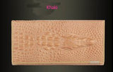 women's wallet, alligator print wallet, genuine leather wallet, long wallet, large capacity wallet, designer wallet, Australian women's fashion, leather accessories, luxury wallet, zippered wallet - Navy - Size 1PCS