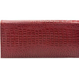 women's wallet, alligator print wallet, genuine leather wallet, long wallet, large capacity wallet, designer wallet, Australian women's fashion, leather accessories, luxury wallet, zippered wallet - Red - Size 1PCS