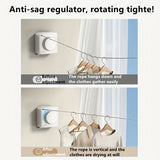 Gray Wall-Mounted Adjustable Clothes Hanger, Space-Saving Laundry Organizer