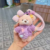 cute teddy bear keychain, knitted sweater keychain, plush keychain, bag charm, women's accessory, fashion accessory, Australian fashion, gift for her - Blue - Size 1 In Australia - Darrahopens