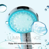 LED Shower Head Battery-Free Shower Head Glowing Shower Head Air Injection - Silver - Size Seven - color variable light In Australia - Darrahopens
