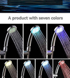 LED Shower Head Battery-Free Shower Head Glowing Shower Head Air Injection - Silver - Size Seven - color variable light In Australia - Darrahopens