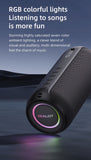 wireless bluetooth speaker, portable speaker, outdoor speaker, waterproof speaker, RGB light speaker, bass heavy speaker, camping speaker, beach speaker, Australia outdoor audio - Green - Size IPX7