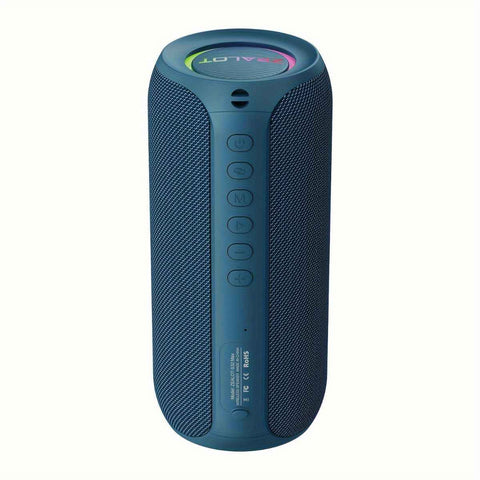 wireless bluetooth speaker, portable speaker, outdoor speaker, waterproof speaker, RGB light speaker, bass heavy speaker, camping speaker, beach speaker, Australia outdoor audio - Navy - Size IPX7 In Australia - Darrahopens