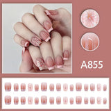 12 boxes / 288 pieces, white light luxury fashion French ins style flash sweet cool simple empress spicy girl new spring wear nail set